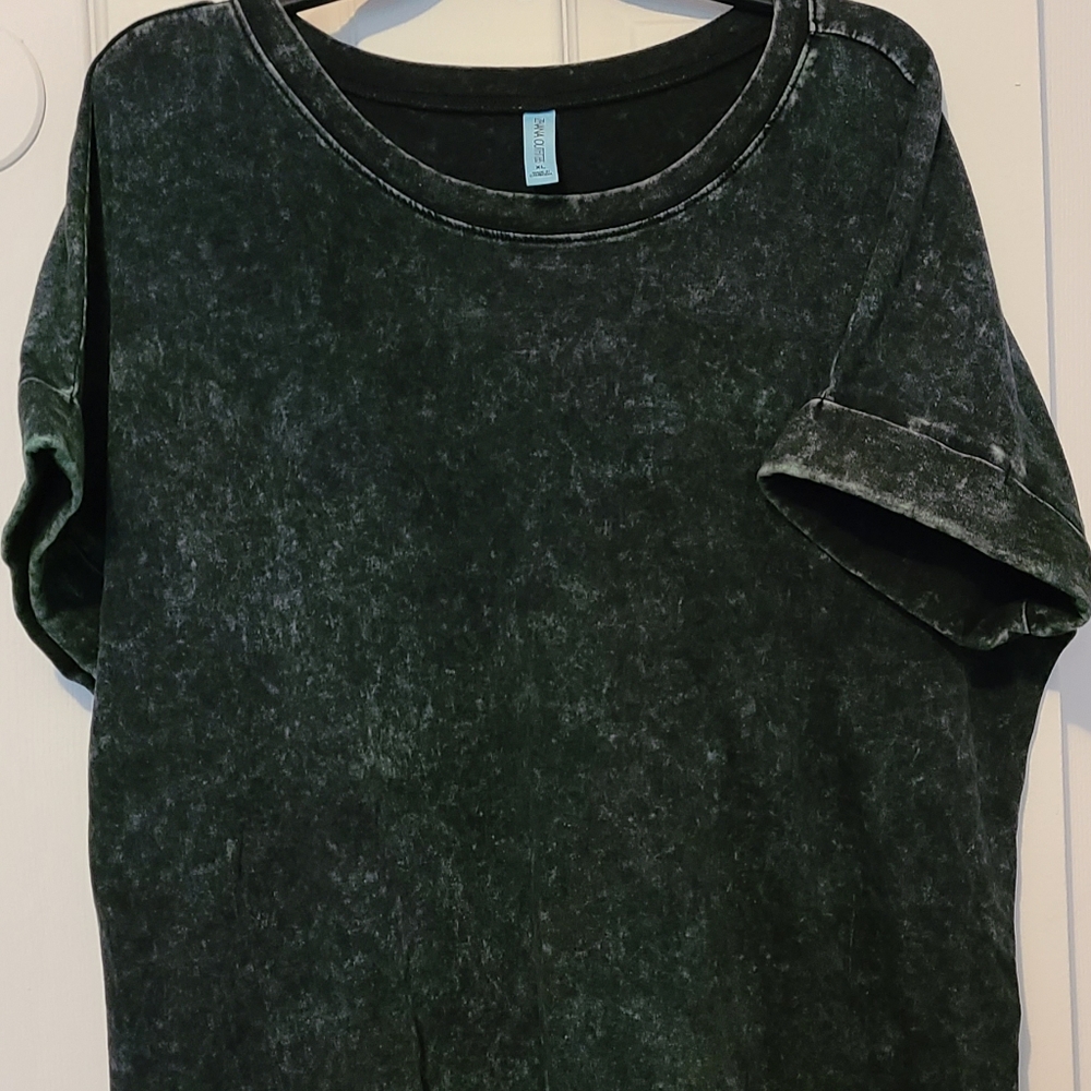 Green Mineral Wash Shirt